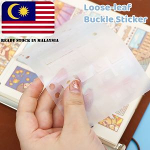 Multipurpose Loose Leaf Hole Buckle Stickers PVC Semi Transparent Extension Storage Annotation Tool Self Adhesive Labels
