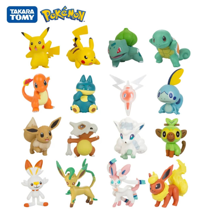 LOVEYOUG Abra Anime Squirtle Bulbasaur Eevee Charmander Model Toys ...