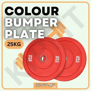 Olympic Colour Bumper Plate 25kg 1piece– Full Rubber Weight Plate for Gym & Strength Training Home Gym Equipment