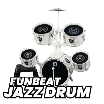 Funbeat Jazz Drum Set Music Toys Children Large Size Musical Toys Girls Boys Drummer set with Chair