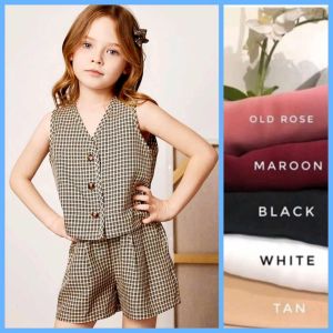 andrea Casual  Summer Wear Plain Color Girl Vest and Shorts Set Terno    classy and elegant timeless classic  timeless piece casual office or party classic piece super kapal ng tela hindi kayo magsisi our aim is to produce quality clothes premium fabric