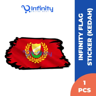 INFINITY Sticker Bendera Malaysia State Sticker Malaysia Palestine Kelantan Johor Kedah Terengganu