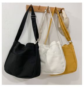 Canvas Shoulder Tote Bag Eco Friendly Reusable Shopping Bag Women Large Capacity Casual Handbag + FREE Capybara Pen