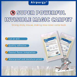 Clear Sticky Mouse Traps 4 Pack - Invisible Glue Boards for Kitchen Counter Under Sink Pantry - Transparent & Strong Adhesive for Effective Rodent Control