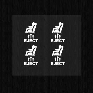 4PCS Auto Dashboard Button Covers White Popup Stickers Strong PVC Decal Easy Install for Blank Key Multiple Vehicle Fit