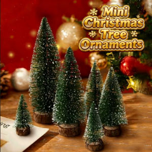 Desktop Mini Christmas Tree DIY Pine Needle Tree Decoration Mini Pine Decoration for Home Party Bar Decoration