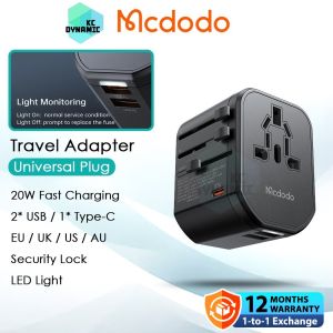 Mcdodo CP-347 Universal Charger Travel Adapter 20W Fast Charging Charger Global Travel Adaptor Universal Plug Mcdodo CP-3471 Mcdodo Charger Adapter