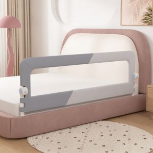 ⭐🇸🇬 Baby Bed Guard Safety Fence Fold Down Dwsign Anti Fall Bumpe Bed Rail Guard 1.2/1.5/1.8M Suitable for Most of Bed