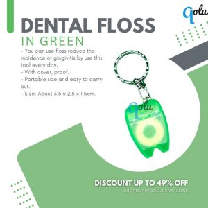 Candy Dental Tooth Floss: Triangle Flat Floss & Dental Water Floss with Keychain