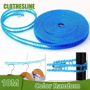 10m Anti-Skid Windproof Clothesline Outdoor Clothes Line Fence-Type Thickened Washing Line Cloth Hanging Rope