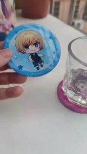 4 Styles Anime Oshi no Ko MHoshino Ai Mem Cho Hoshino Aquamarine Kurokawa Akane Heat Insulation Pad Dining Table Mat Anti-skid Cup pads Non-slip Coaster Kitchen Accessories