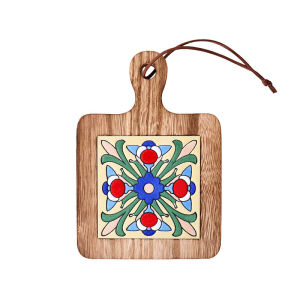 Vintage Insulation Mat Floral Heat Resistant Wood Ceramic Tile Insulation Pad With Handle Pot Mat Tea Cup Holder Mat 隔热垫