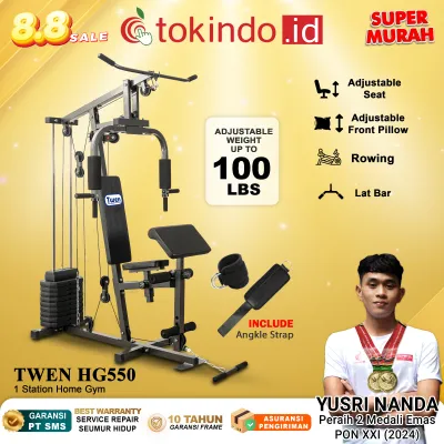 Home Gym Twen HG550 Homegym 1 Sisi Alat Olahraga Alat Gym Set Alat Fitnes Leg Press