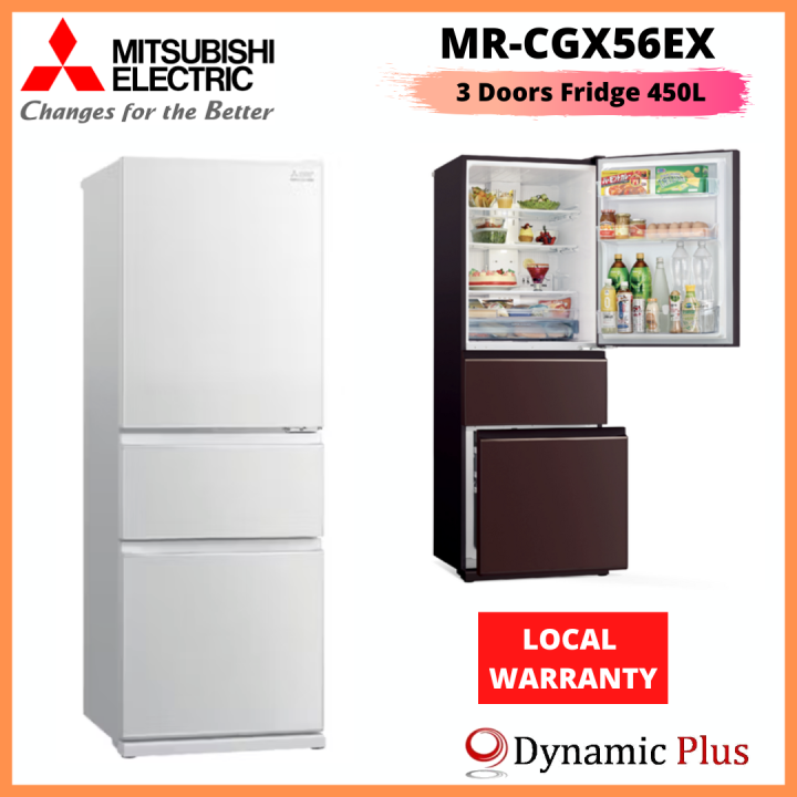 BULKY] Mitsubishi MR-CGX56EX 3 Doors Bottom Freezer Fridge 450L