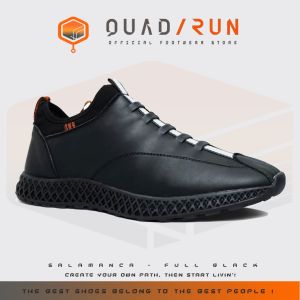 Sepatu Pria Sneakers Slipon Casual Sport QuadRun Footwear Salamanca Black