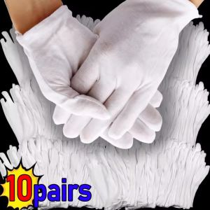 10/30/50 Pairs White Cotton Work Gloves / for Inspection Cleaning SPA Gloves Ceremonial / High Stretch Protective Gloves / Household Cleaning Tools