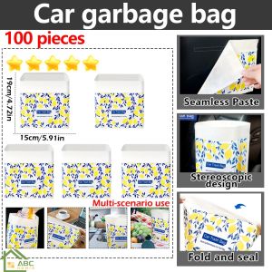 Car Garbage Bag Disposable Clean Trash Bag Portable Plastic Car Storage Bag Adhesive and Stand Dual-Use Rubbish Bag车载垃圾袋