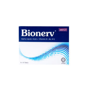 BREGO Bionerv Alpha Lipoic Acid+Vitamin B1 B6 B12 Tablets Helps Relieve Discomfort in Hands Foot Discomfort Stinginging and Dental Feel
