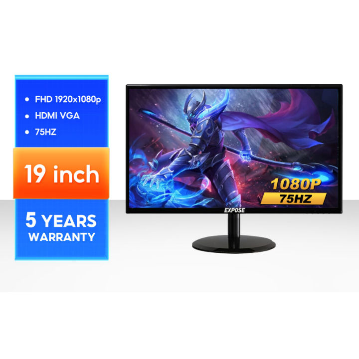 Monitor PC 24 Inch 75HZ 1080P LED Computer Monitor 19 Inch Gaming ...