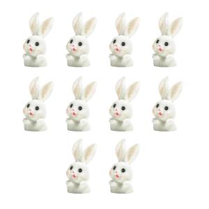 Pack of 10 Garden Accessories Rabbit Bunnies Miniatures for DIY Landscape Easters Decors and Potted Terrariums