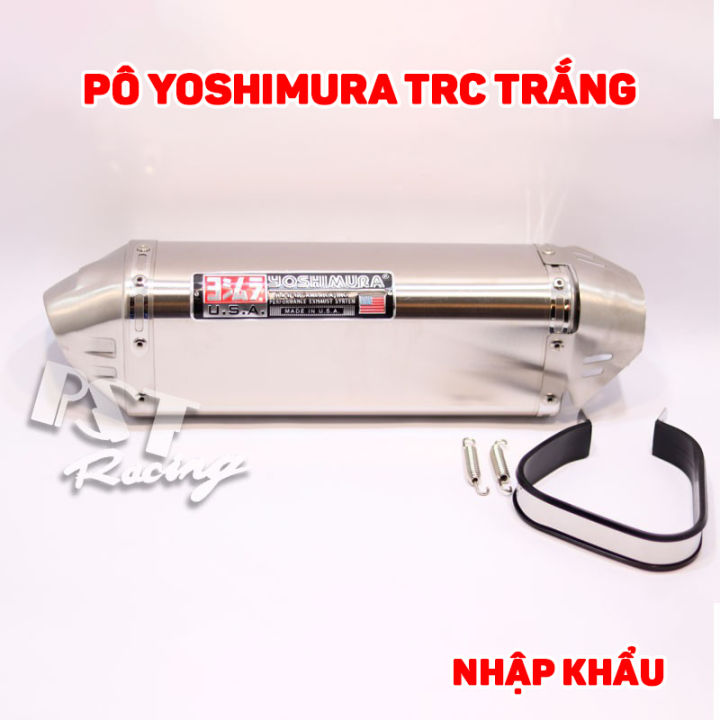 Pô Yoshimura TRC trắng nhập khẩu