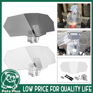 ★Same Day Shipping★ Universal Motorcycle Windshield for Kawasaki BMW Ducati Honda Motorcycle Universal Adjustable Risen Clear Windshield Windshield-Extension-Kit