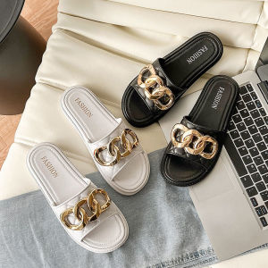 รองเท้าแตะผู้หญิง สายแฟชั่น ทนทานไม่ขาด พื้นดีไซน์กันลื่น โดนน้ำได้ เรียบหรูดูแพง ใส่เที่ยว นิ่มสบายเท้า T96