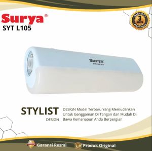 Lampu Senter LED Surya SYT 105 Warna Abu-Abu Terang - Rechargeable Tahan Lama 8 Jam