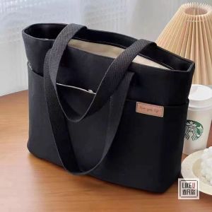 Student class day Japanese style single shoulder versatile simple large capacity canvas casual commuting literary tote handbag cloth bag