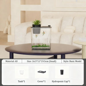Desktop Fish Tank Thickened Miniature Ecological Tank Landscape Aquarium Transparent Betta Fish Tank