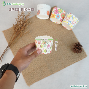 Muffin Cake Case Size M Cup cake Kertas Alas Donut Roti Kue Bolu isi 50 pcs