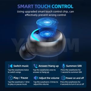 🎧【Ready stock】FREE Shipping+COD🎧 100% Original Smilee BTH-F9-5 Sound TWS 5.0 Bluetooth Earphones Wireless Earbuds Display Touch
