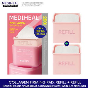 MEDIHEAL NEW Daily Toner Pad 2.0 REFILL+ REFILL [Madecassoside|Collagen|Teatree|Vitamin C|Phyto-enzyme|PDRN] 200P