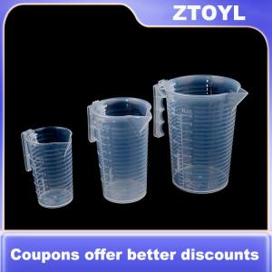 【ZTOYL】 100 250 500ML  Measuring Cups Jug Clear Baking Kitchen Flour Water with cover Sc