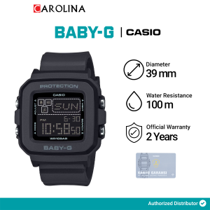 Jam Tangan Wanita Casio Baby-G BGD-10-1D Black Dial Black Resin Band