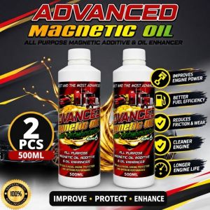 2pcs 500mL Advanced Magnetic Oil Nano Technology All Purpose Magnetic Additive & Oil Enhancer Engine Oil Treatment