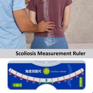 เครื่องทดสอบมิเตอร์กระดูกสันหลังคดที่มีระดับฟอง Scoliometer 0-30 ° สำหรับ Scoliosis กลับวินิจฉัย