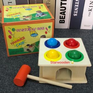 Small hammer case toy Wooden Ball Game Educational toy Activity