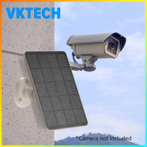 [Vktech] Eco-Friendly 10W Solar Panel Wireless Charger for Outdoor Security Cameras with USB-C and DC5521 Ports