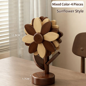 Vixplorn Wood Coaster Mat Anti Slip Heat Resistant Table Protector Alas Meja Rumah Tangga Kitchen Dining Decor