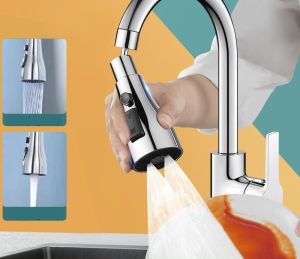 Đầu Nối Vòi Nước Bồn Rửa Chén Đa Năng Chống Bắn Tung Tóe Đầu Vòi Phun Nước 3 Chế Độ Chống Văng