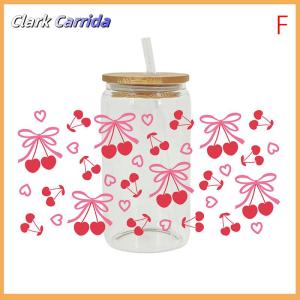 [Clark Carrida] 3D UV dtf chuyển Stickers 16oz cup kết thúc tốt đẹp phim hoạt hình Bow in cho DIY gốm kim loại da