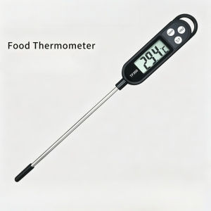 Keranixy Digital Food Thermometer Probe Type Stainless Steel Instant Read Cooking Baking Milk Water Oil Temp Gauge