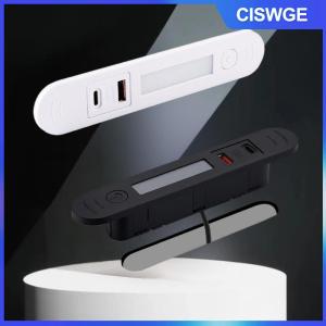 CISWGE 1pcs cạnh giường ngủ bảng điện thoại nhúng sạc 1 USB A và 1 Loại-C với ánh sáng ban đêm ẩn đa-cắm nhúng ẩn Ổ cắm điện