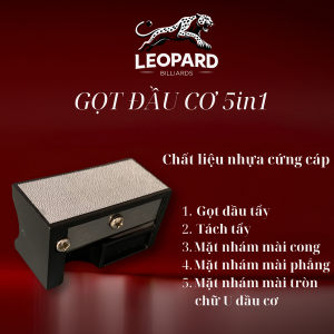 Dụng Cụ Sửa Chữa Đầu Bida - Gọt đầu cơ Đa Năng 5IN1 tiện dụng - Leopard Billiards