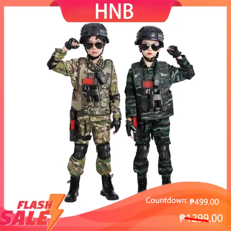 HNB Military Army Costume Career Costume for Kids Boys Girls