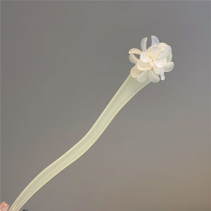 Jepit Rambut Korea 18.5cm Warna Salem Bubble Gum Aksen Bunga Sakura Japanese Hairpin TKT001