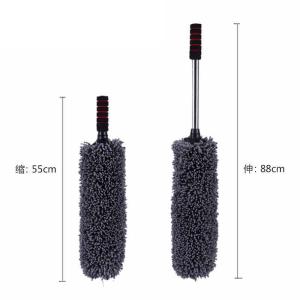 Car Cleaning Brush Microfiber Window Wash Cleaner Retractable Long Handle Handle Tool Interior Exterior Multipurpose Smooth Cleaner for Car Office Home Use with Storage Bag Lint Free