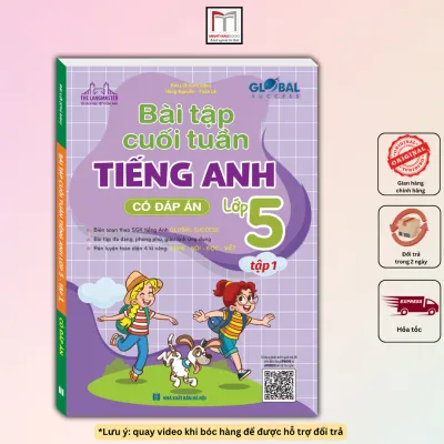 Sách - Global success Bài tập cuối tuần Tiếng Anh lớp 5 ( Có đáp án )