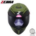 ZEBRA YM-611 Motorcycle Helmets MAX Full Face Motor Helmet Dual Visor. 